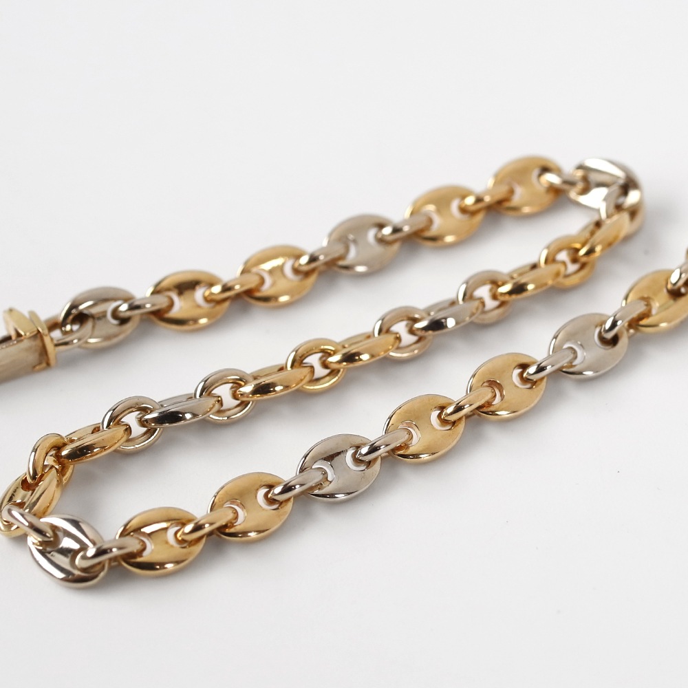 【VINTAGE】Cartier Marine Chain bracelet 18k YG/WG