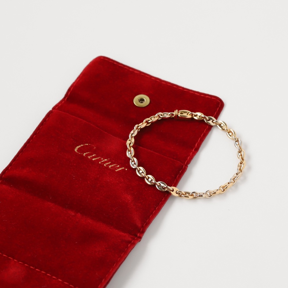 【VINTAGE】Cartier Marine Chain bracelet 18k YG/WG