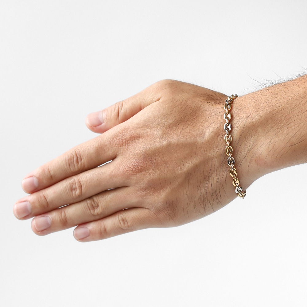 【VINTAGE】Cartier Marine Chain bracelet 18k YG/WG