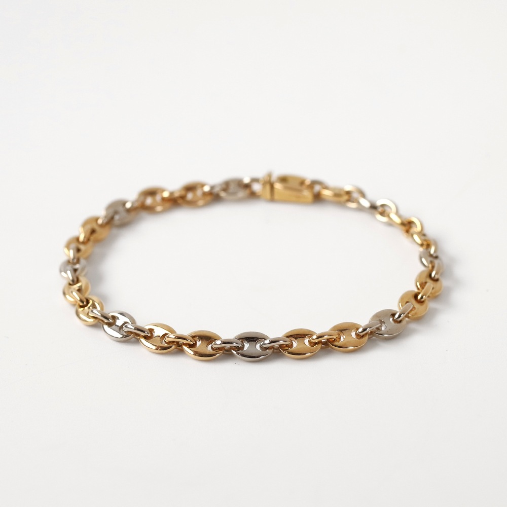 【VINTAGE】Cartier Marine Chain bracelet 18k YG/WG