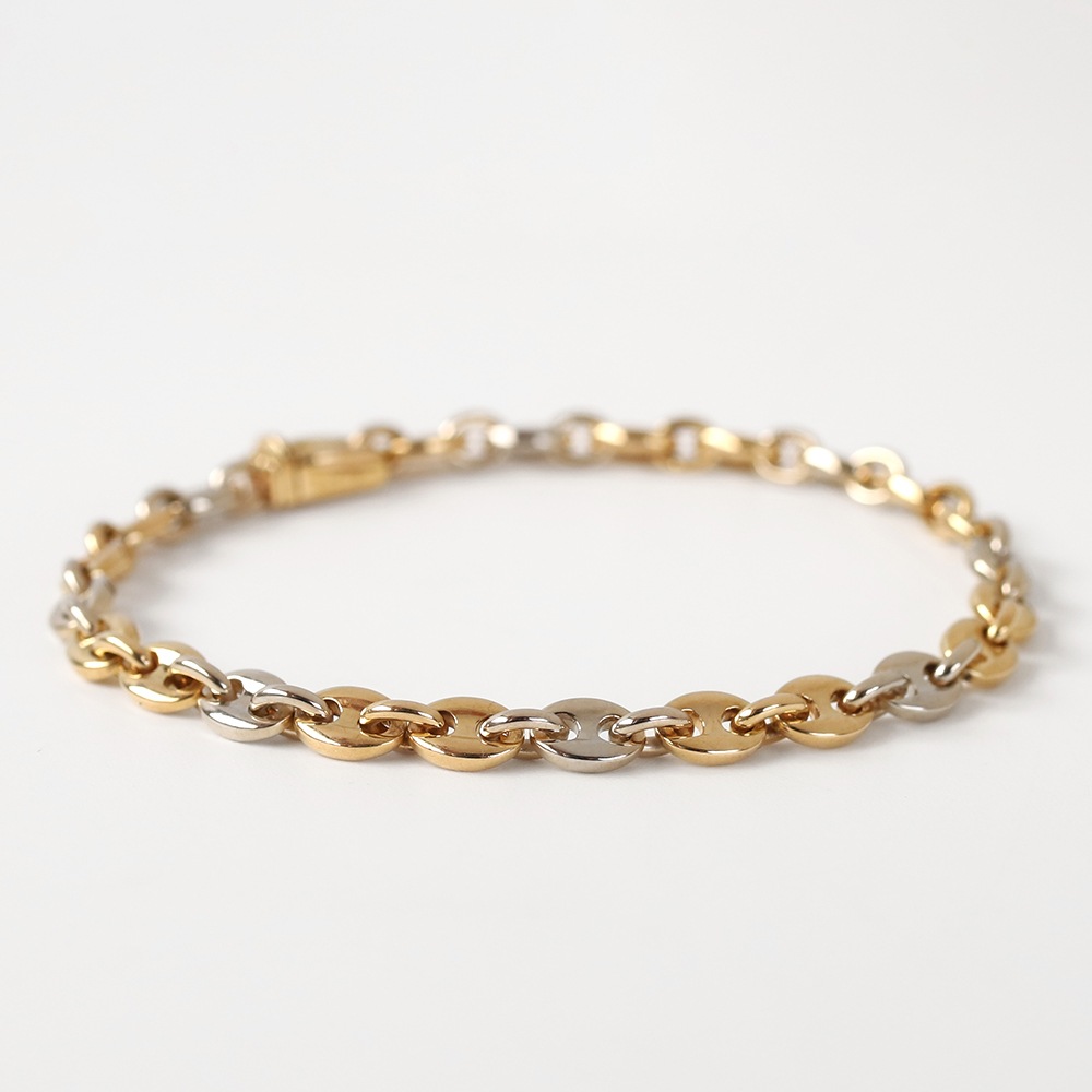 【VINTAGE】Cartier Marine Chain bracelet 18k YG/WG