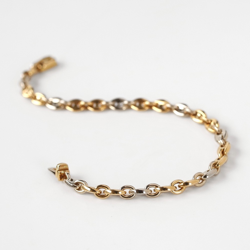 【VINTAGE】Cartier Marine Chain bracelet 18k YG/WG
