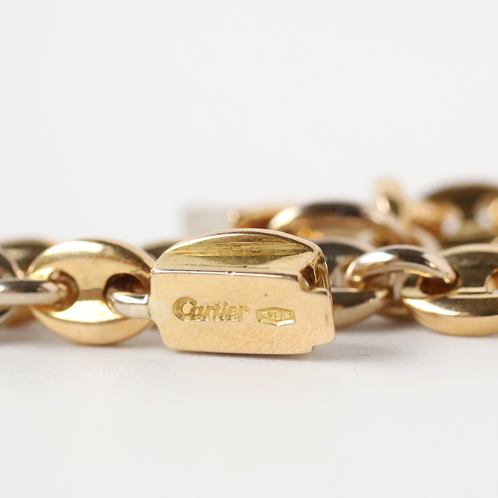 【VINTAGE】Cartier Marine Chain bracelet 18k YG/WG