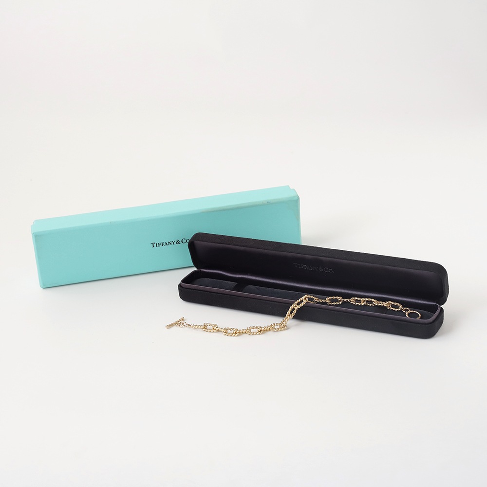 【1970s】TIFFANY&Co. 14k Gold Twist Chain Bracelet