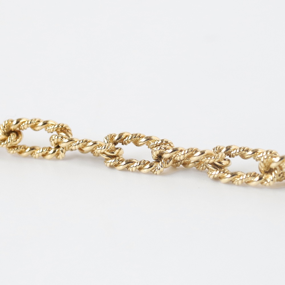 【1970s】TIFFANY&Co. 14k Gold Twist Chain Bracelet
