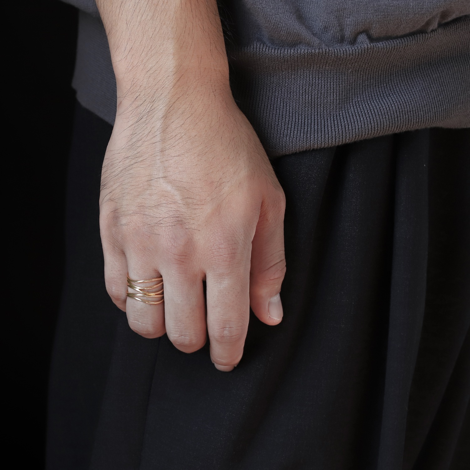 【USED】TIFFANY&Co. 18k Gold Elsa Peretti 5Row Wave Ring