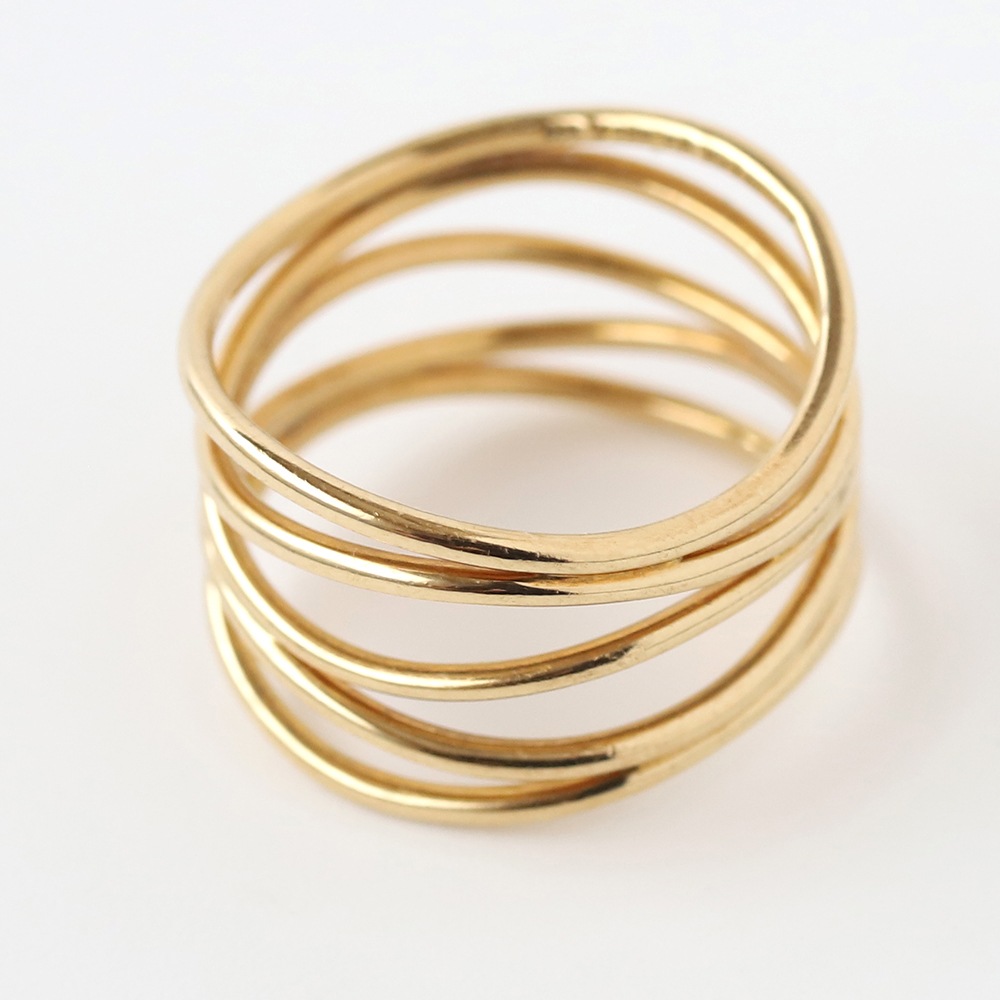 【USED】TIFFANY&Co. 18k Gold Elsa Peretti 5Row Wave Ring