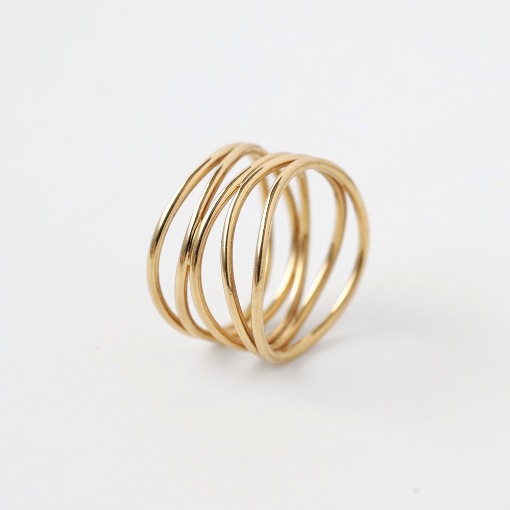 【USED】TIFFANY&Co. 18k Gold Elsa Peretti 5Row Wave Ring