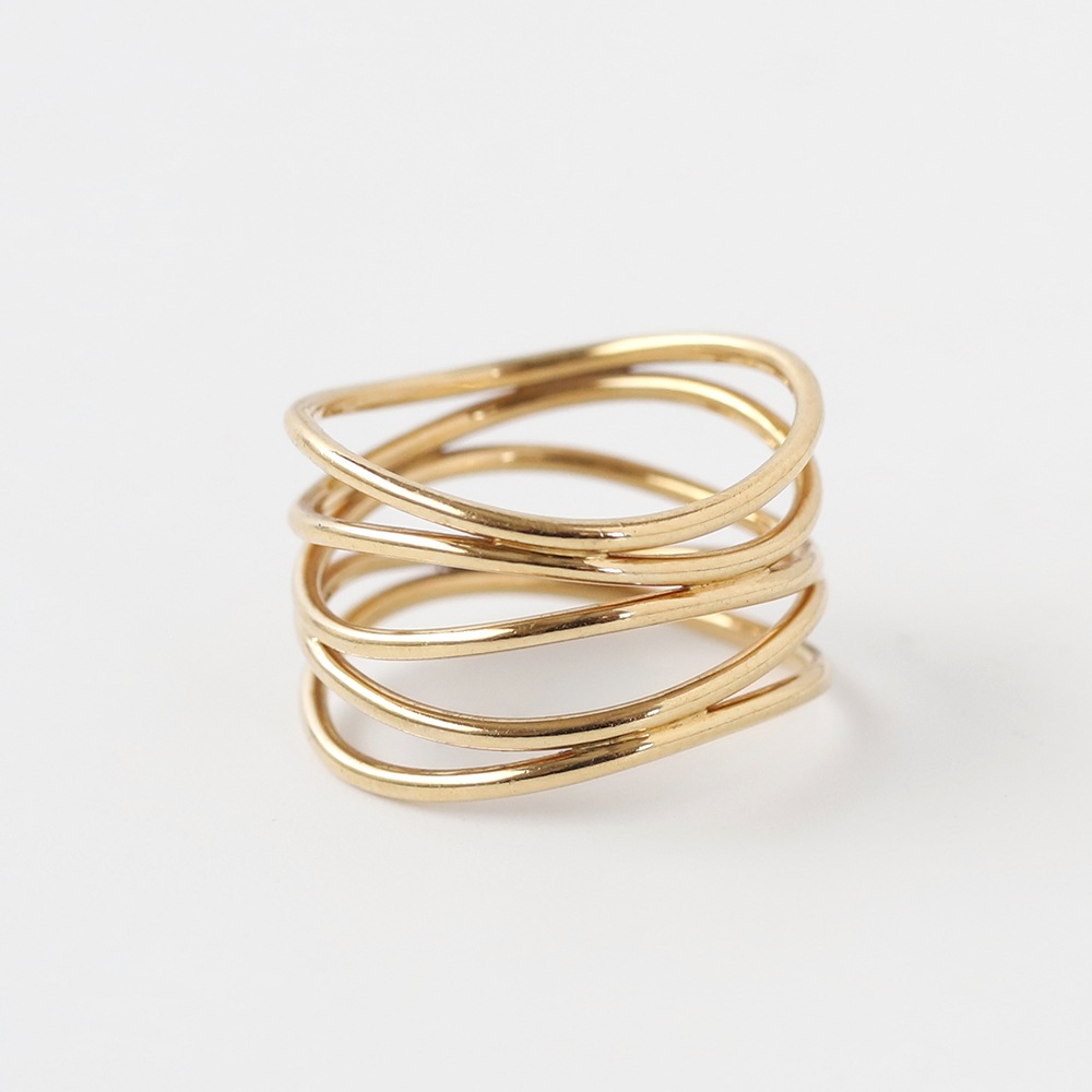 【USED】TIFFANY&Co. 18k Gold Elsa Peretti 5Row Wave Ring