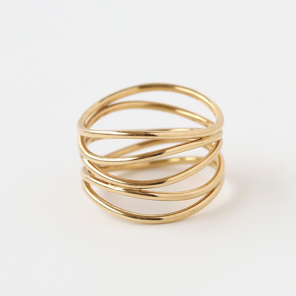 【USED】TIFFANY&Co. 18k Gold Elsa Peretti 5Row Wave Ring