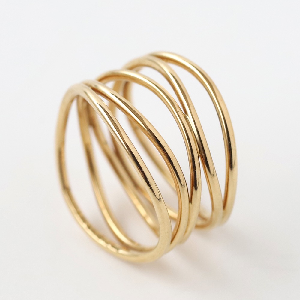 【USED】TIFFANY&Co. 18k Gold Elsa Peretti 5Row Wave Ring