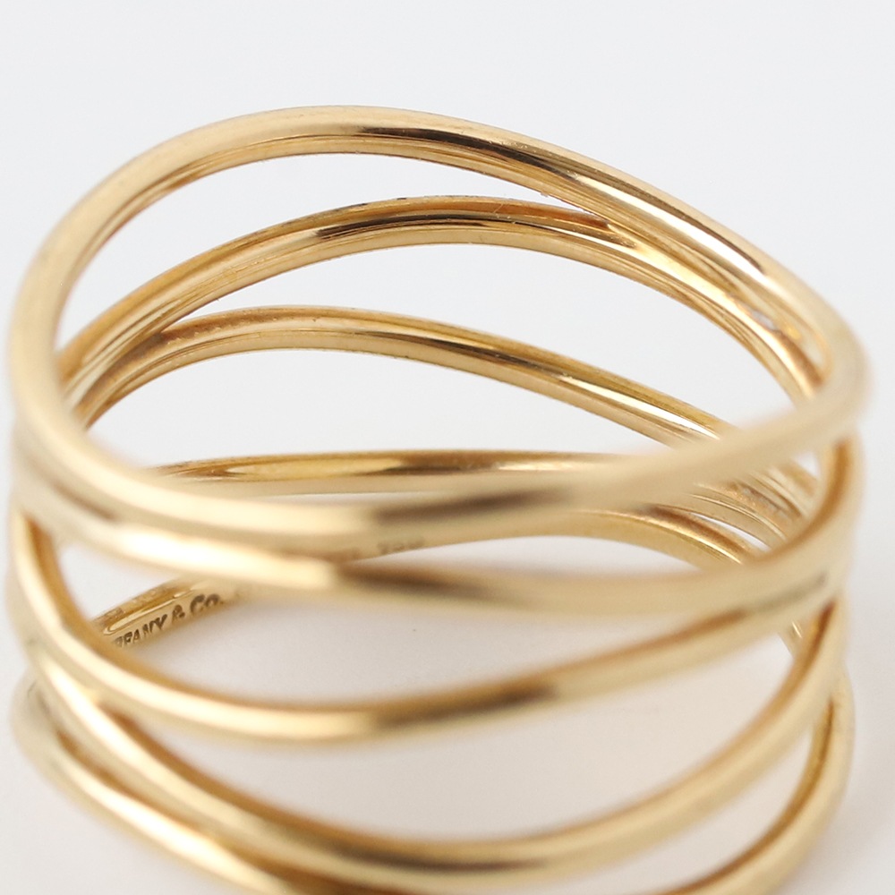 【USED】TIFFANY&Co. 18k Gold Elsa Peretti 5Row Wave Ring