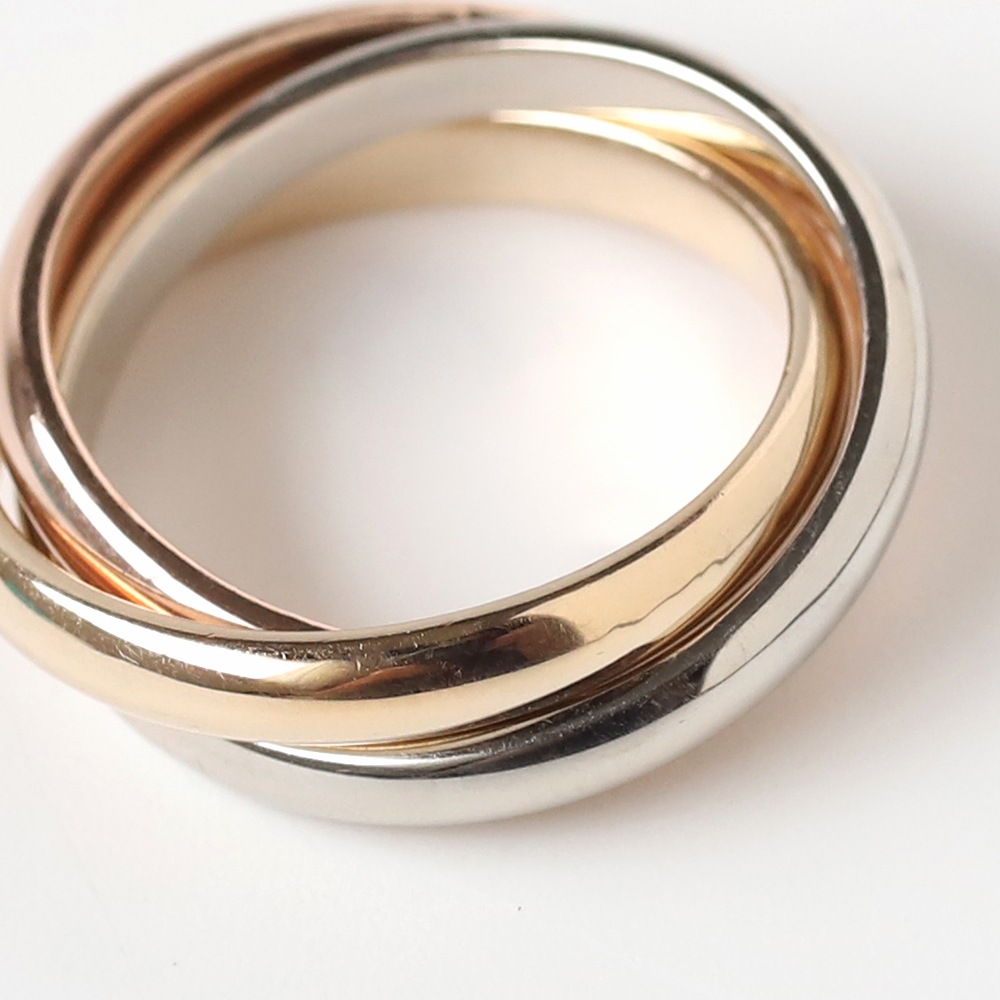 【VINTAGE】TIFFANY&Co. Trinity Ring 14k 