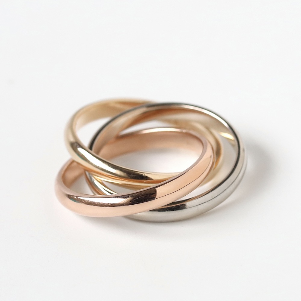 【VINTAGE】TIFFANY&Co. Trinity Ring 14k 