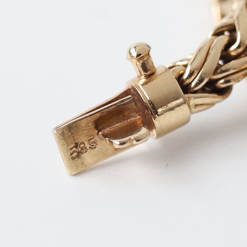 【1980s】TIFFANY&Co. 14k Gold Braid Chain Bracelet