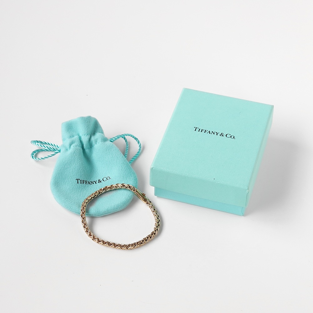 【1980s】TIFFANY&Co. 14k Gold Braid Chain Bracelet