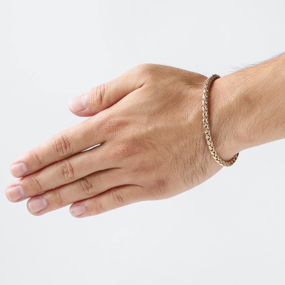 【1980s】TIFFANY&Co. 14k Gold Braid Chain Bracelet