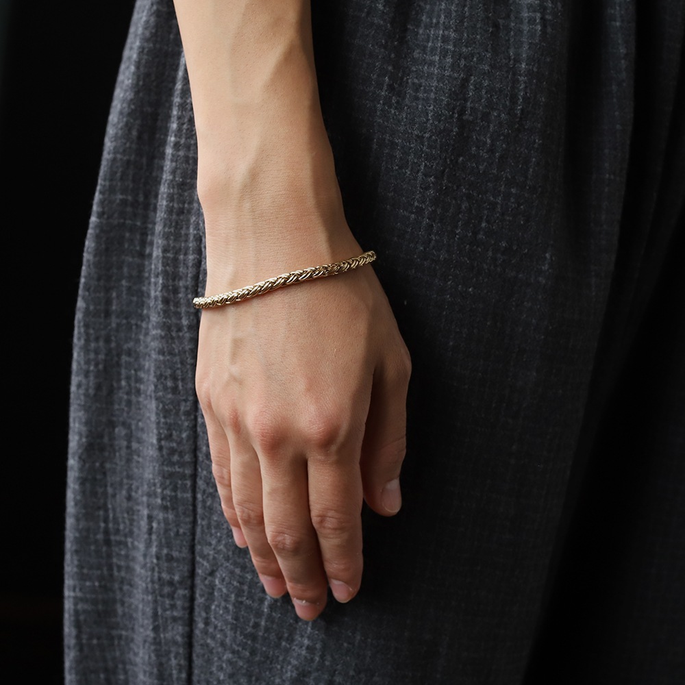 【1980s】TIFFANY&Co. 14k Gold Braid Chain Bracelet