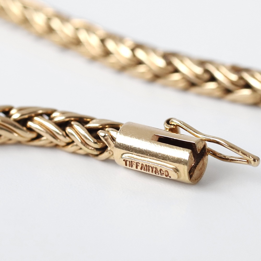 【1980s】TIFFANY&Co. 14k Gold Braid Chain Bracelet
