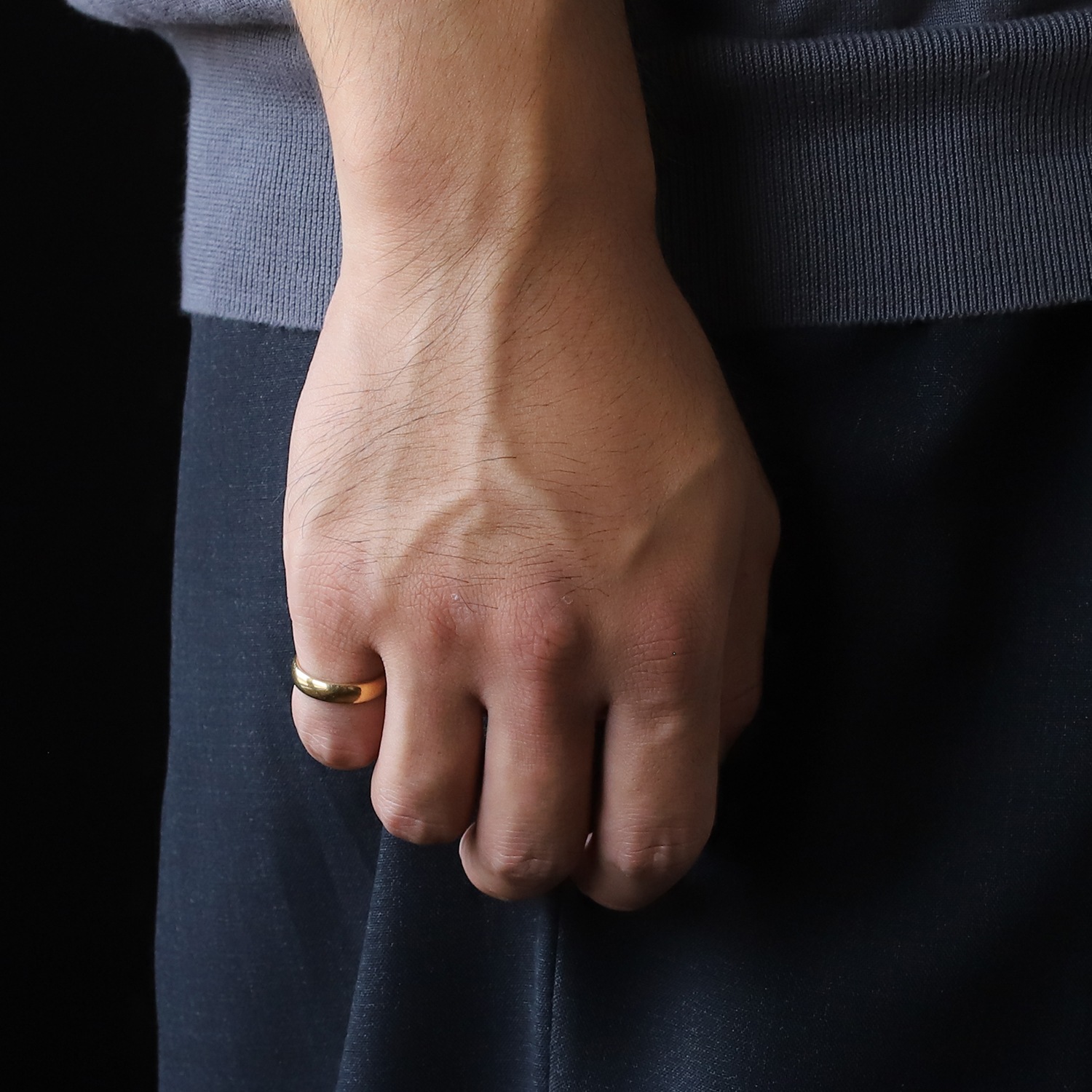 【1902】TIFFANY&Co. Gold Band Ring 22k YG