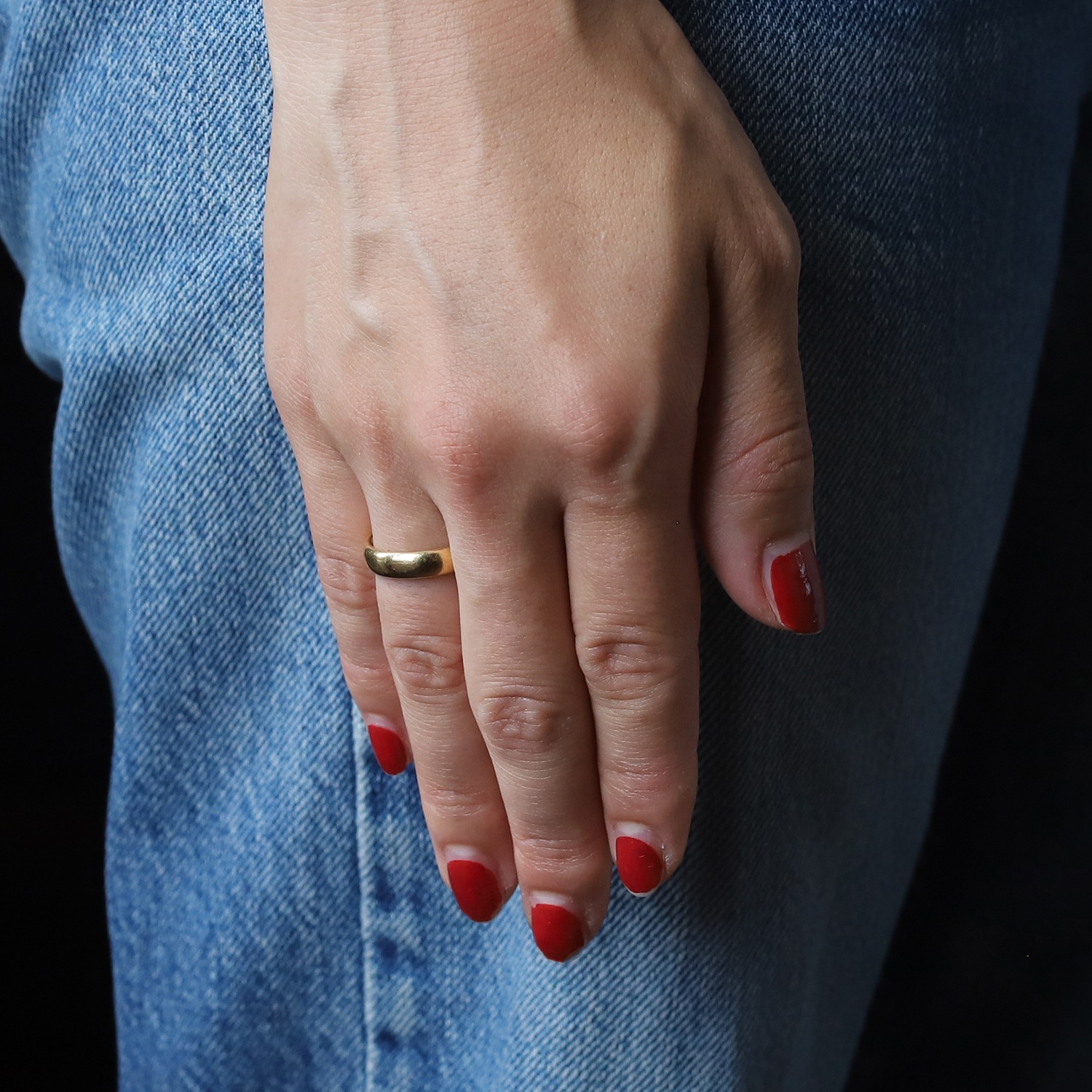 【1902】TIFFANY&Co. Gold Band Ring 22k YG