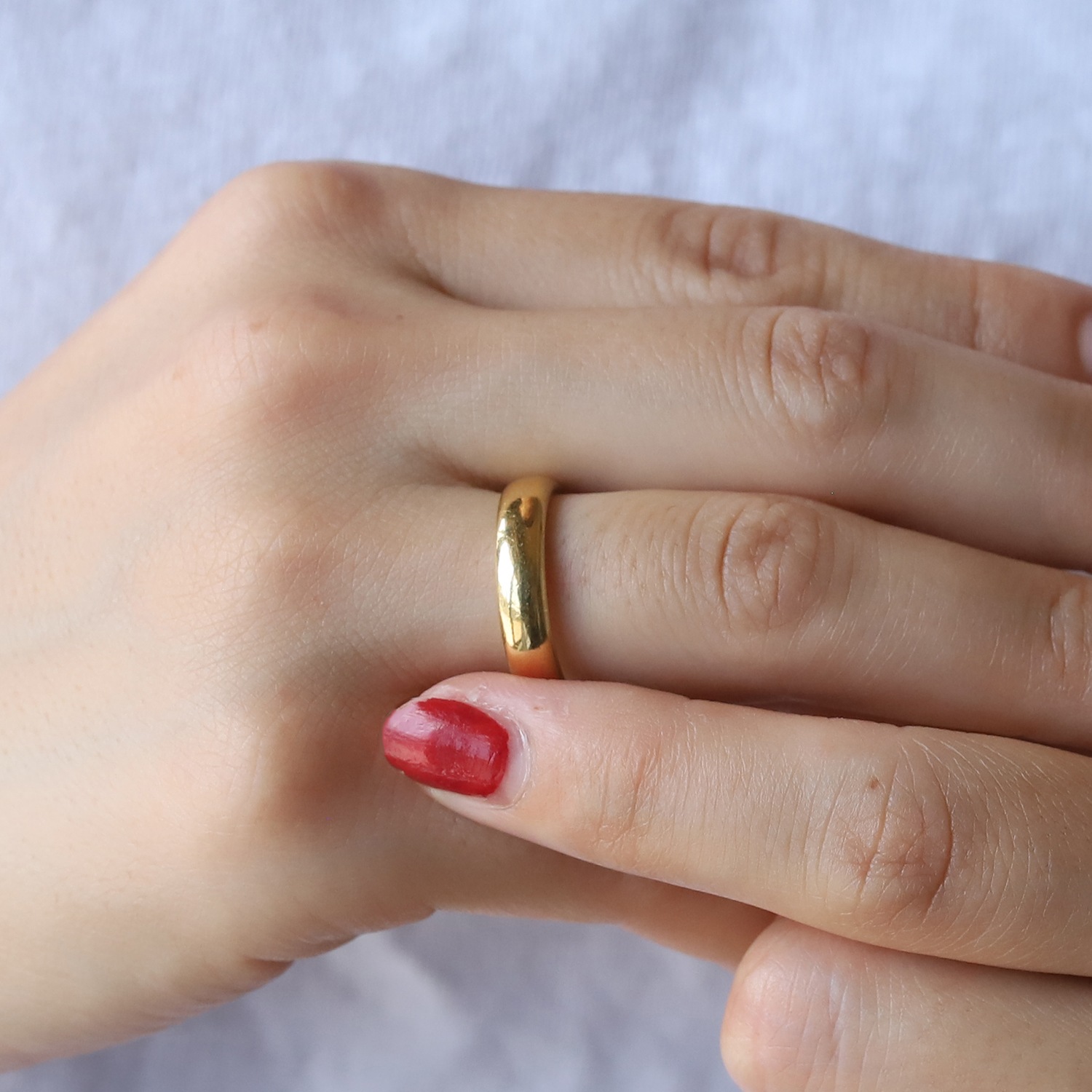 【1902】TIFFANY&Co. Gold Band Ring 22k YG