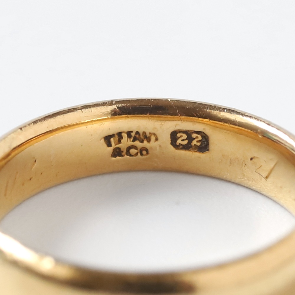 【1902】TIFFANY&Co. Gold Band Ring 22k YG