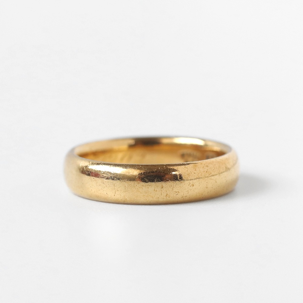 【1902】TIFFANY&Co. Gold Band Ring 22k YG