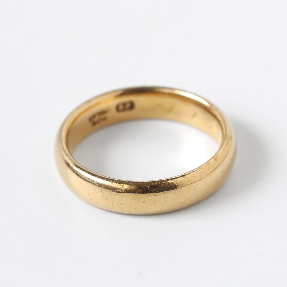 【1902】TIFFANY&Co. Gold Band Ring 22k YG