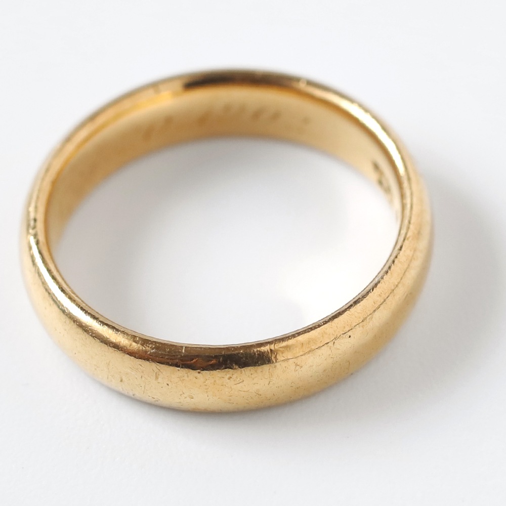 【1902】TIFFANY&Co. Gold Band Ring 22k YG