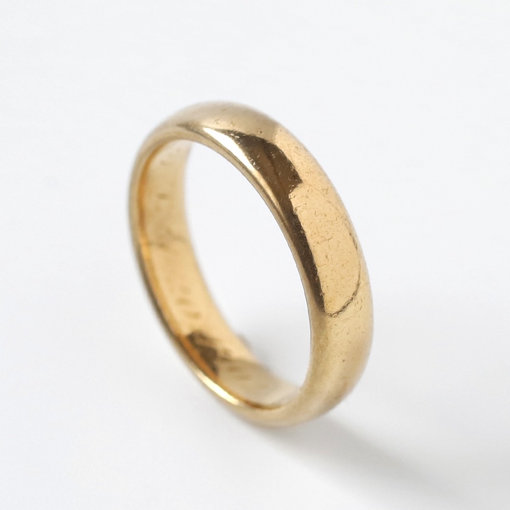 【1902】TIFFANY&Co. Gold Band Ring 22k YG