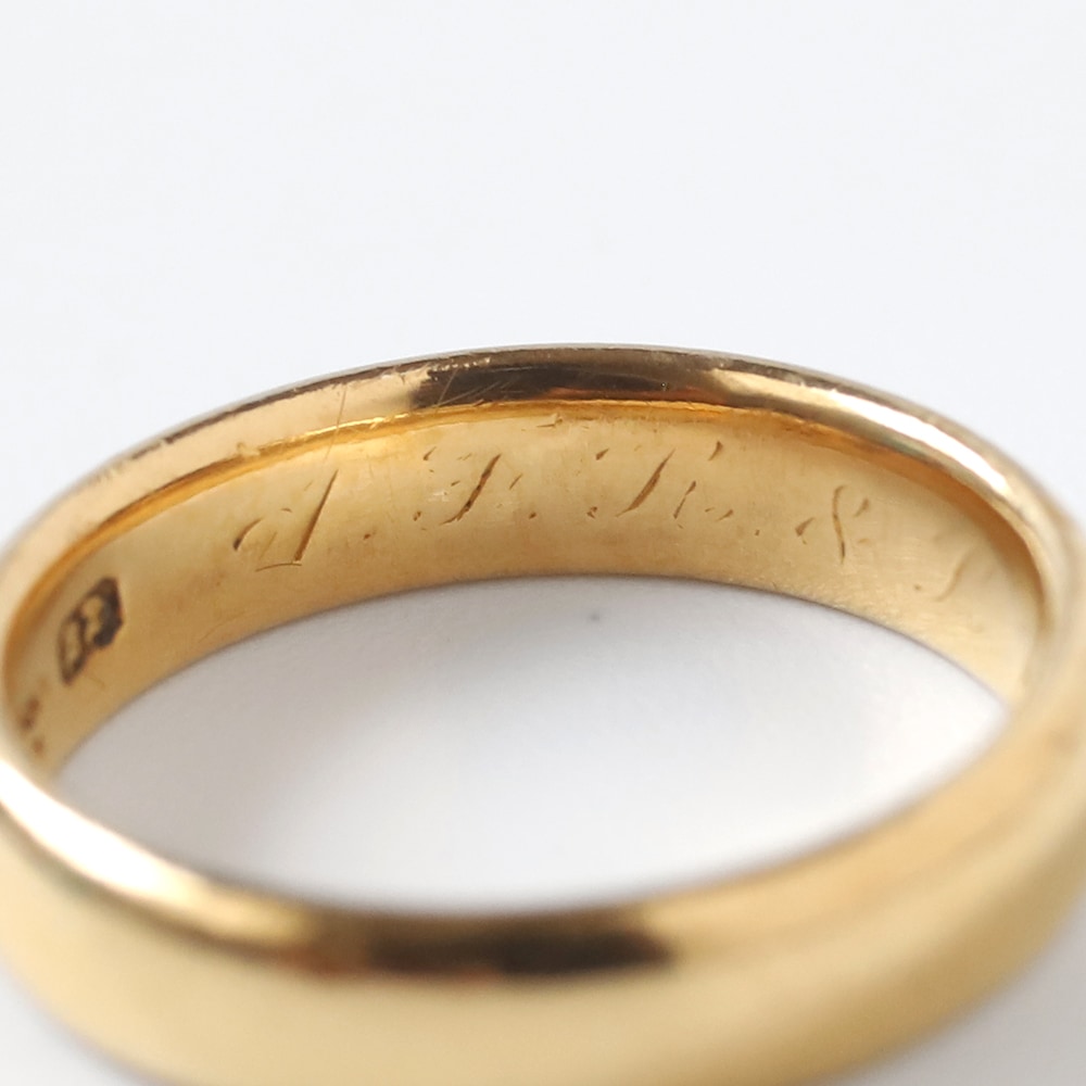 【1902】TIFFANY&Co. Gold Band Ring 22k YG