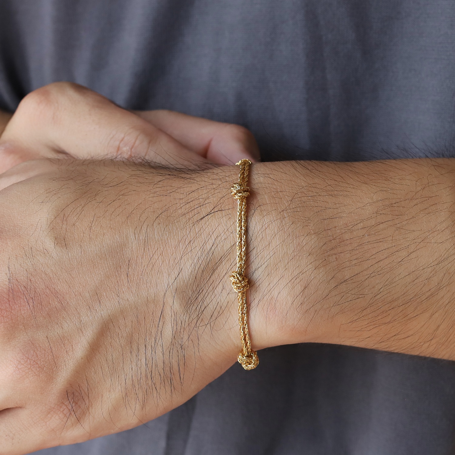 【1990s】TIFFANY&Co. 18k Gold Knot Rope Bracelet