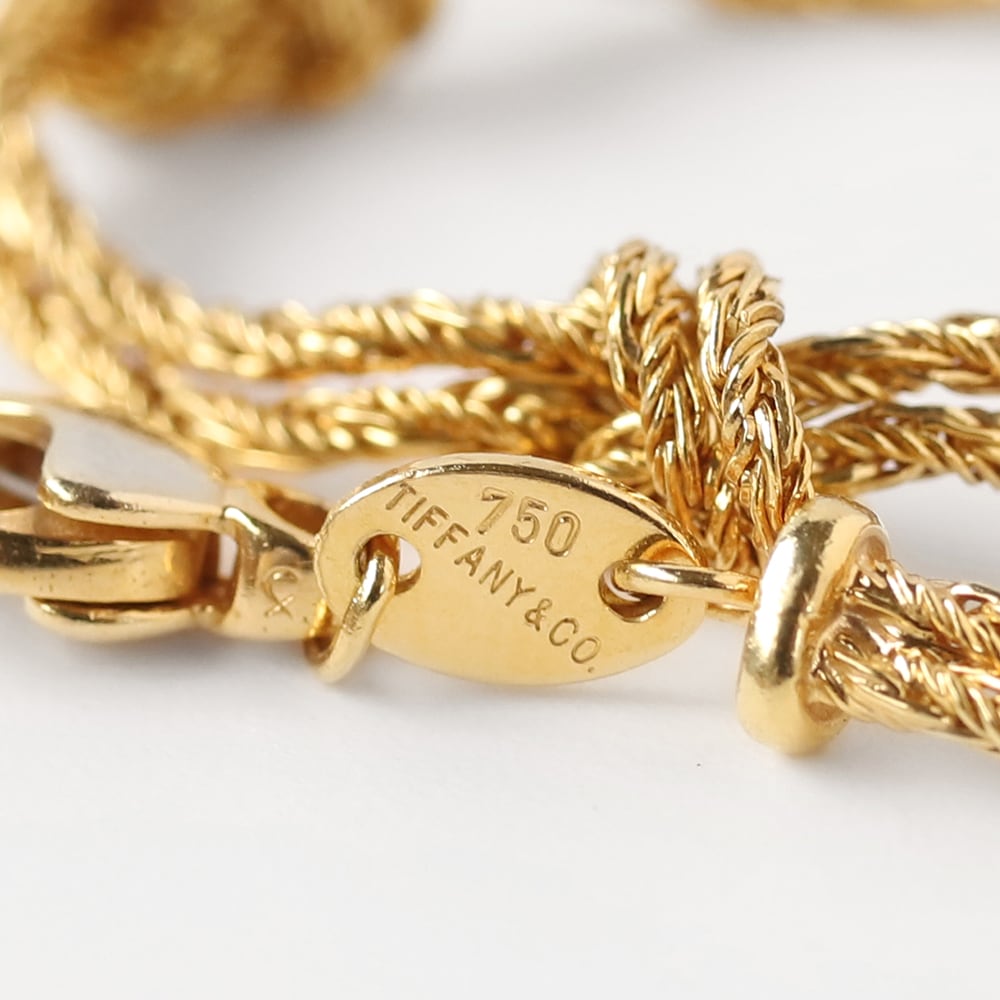 【1990s】TIFFANY&Co. 18k Gold Knot Rope Bracelet