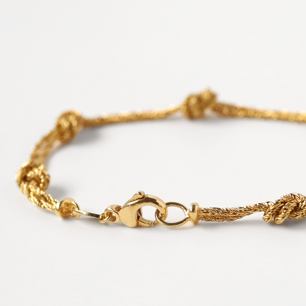 【1990s】TIFFANY&Co. 18k Gold Knot Rope Bracelet