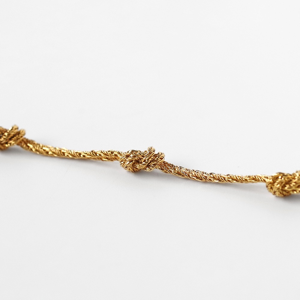 【1990s】TIFFANY&Co. 18k Gold Knot Rope Bracelet