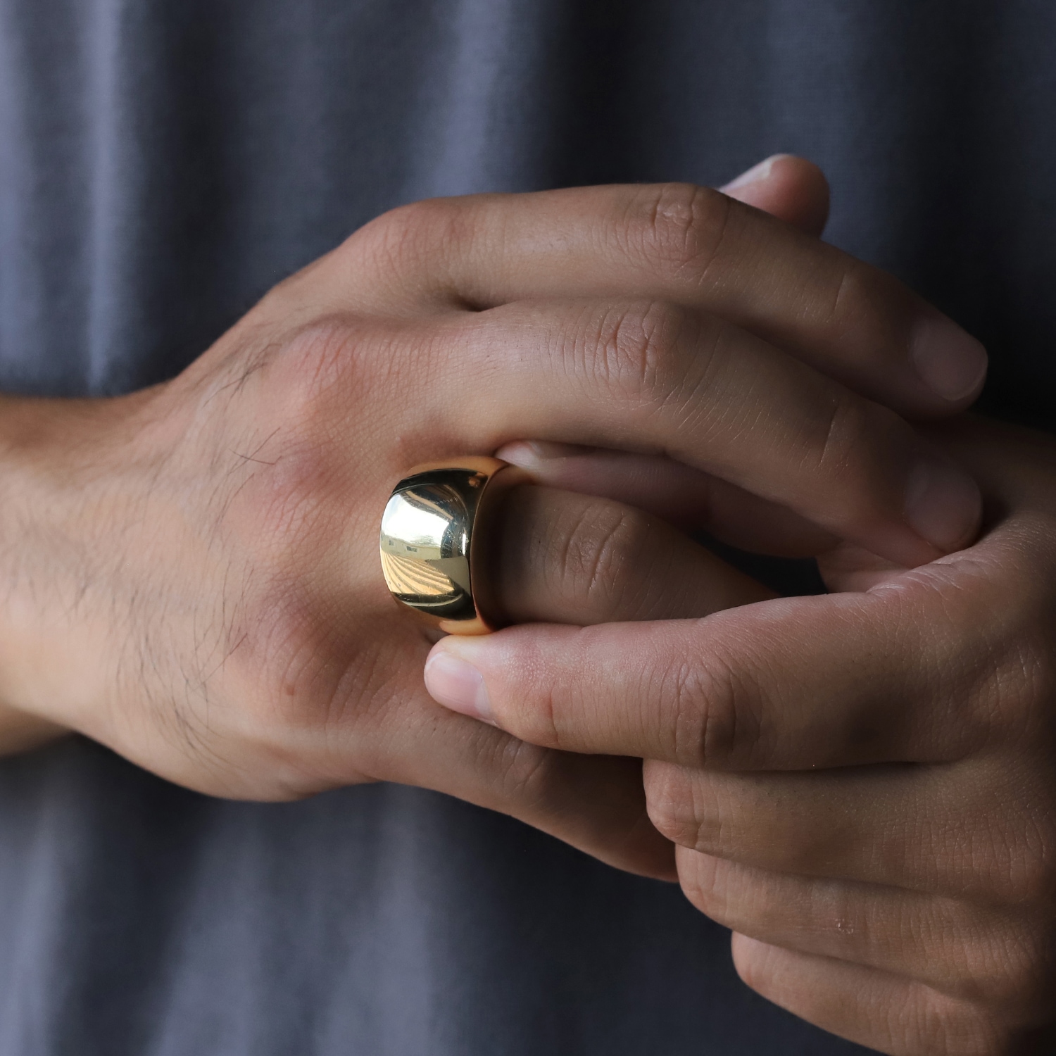 【2000】 PIAGET Teardrop Dome Ring 18k YG