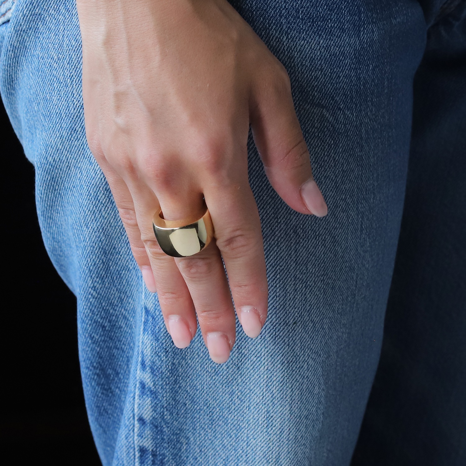 【2000】 PIAGET Teardrop Dome Ring 18k YG