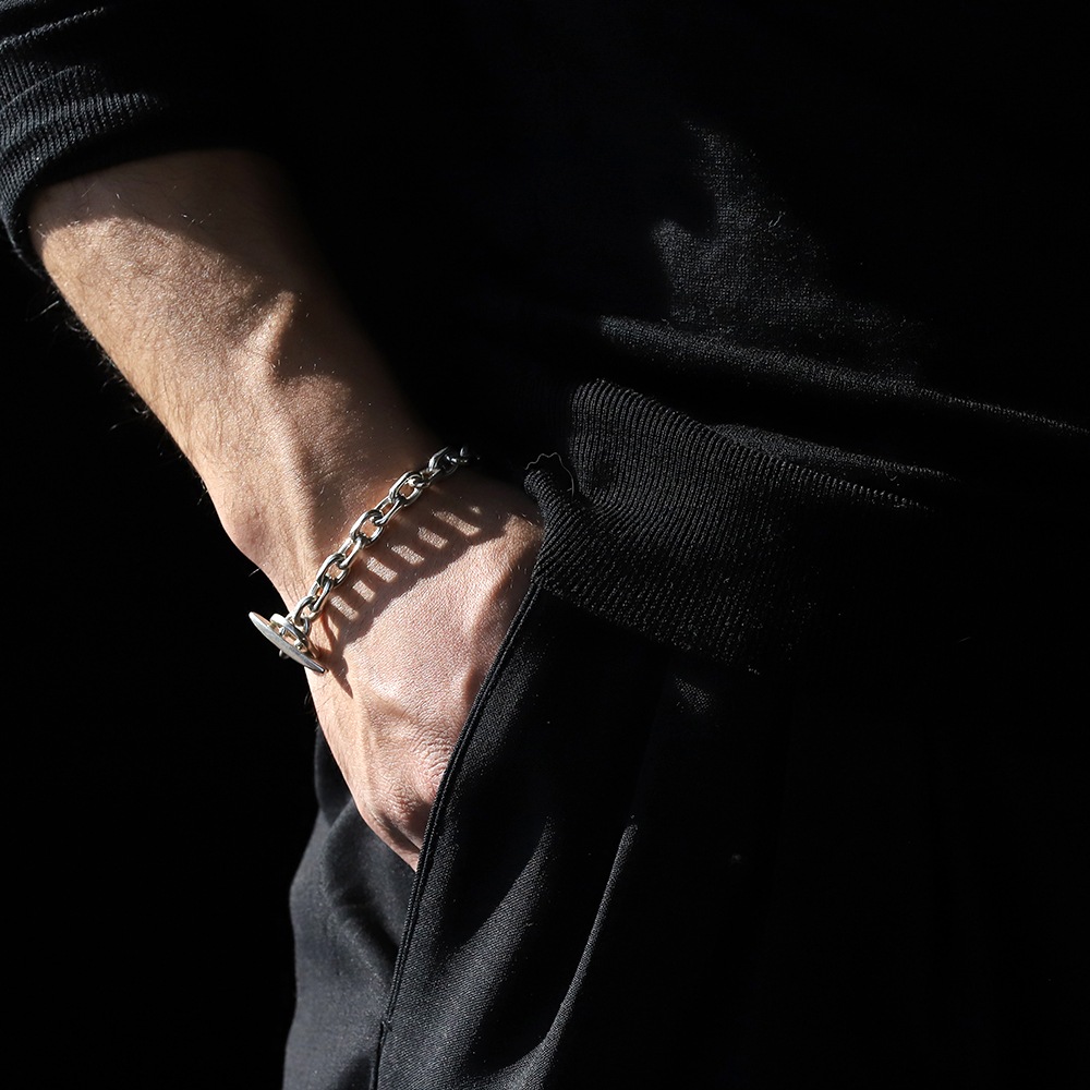 【1980s】Randers Solv<br>Denmark Anchor Chain Bracelet (S)