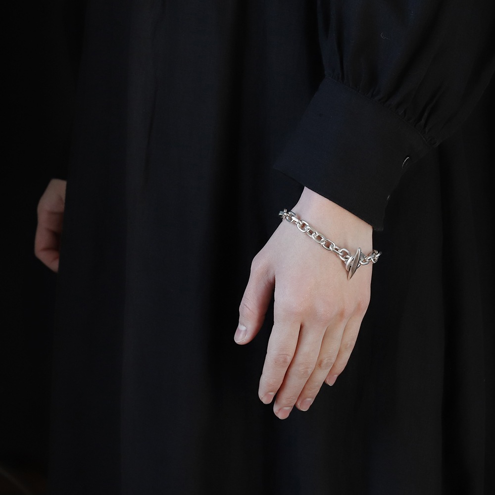 【1980s】Randers Solv<br>Denmark Anchor Chain Bracelet (S)