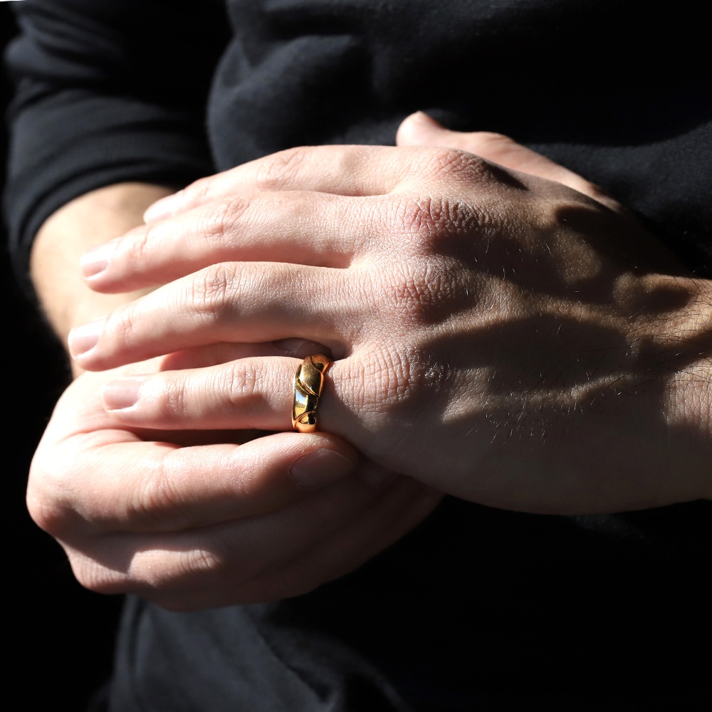 【VINTAGE】Georg Jensen<br>14k Gold Modern Ring by Ole Kortzau