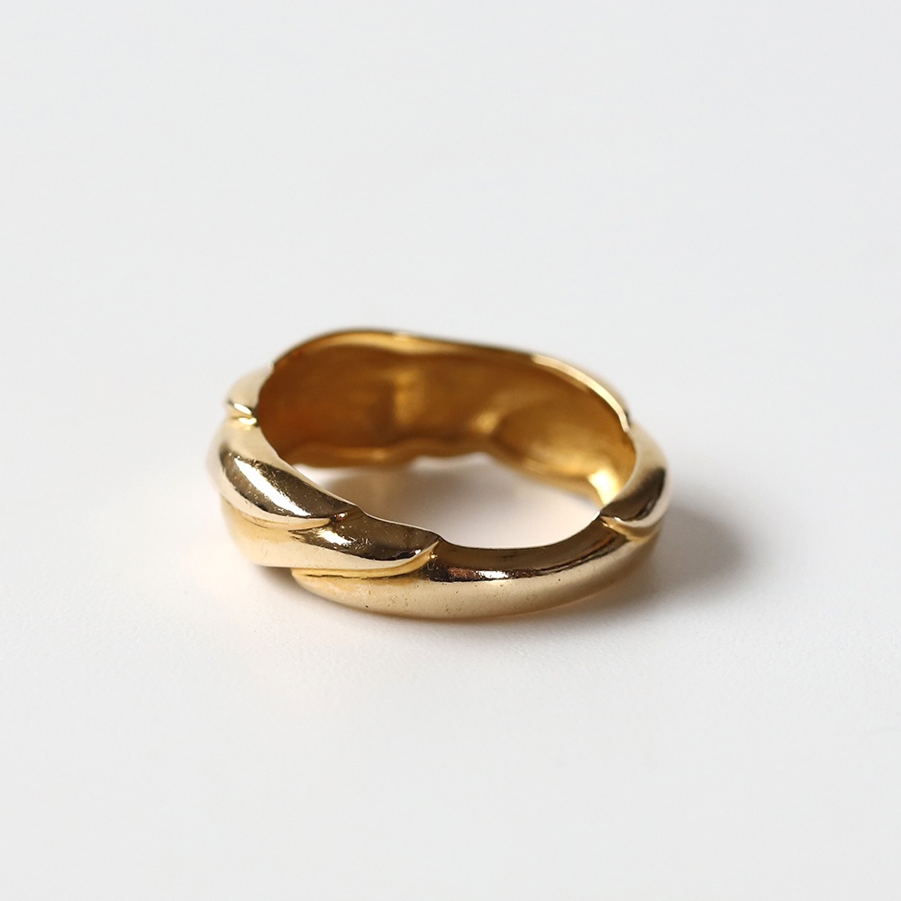 【VINTAGE】Georg Jensen<br>14k Gold Modern Ring by Ole Kortzau
