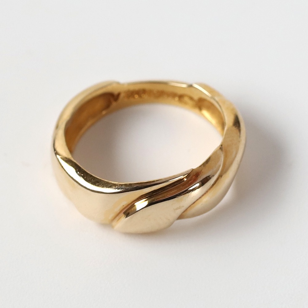 【VINTAGE】Georg Jensen<br>14k Gold Modern Ring by Ole Kortzau