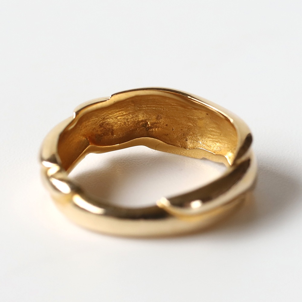 【VINTAGE】Georg Jensen<br>14k Gold Modern Ring by Ole Kortzau