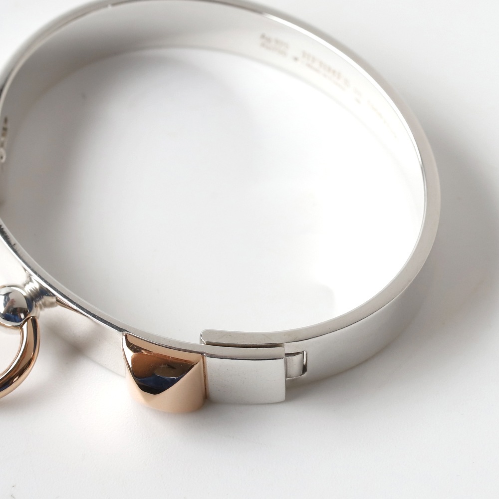 【OLD】HERMES Collier de Chien Bracelet 925×K18PG
