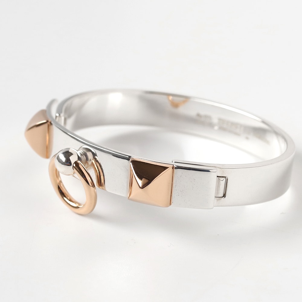 【OLD】HERMES Collier de Chien Bracelet 925×K18PG