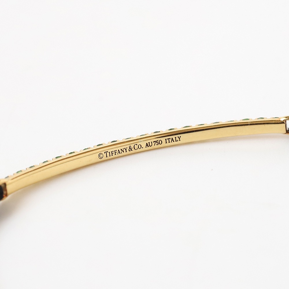 【OLD】TIFFANY&Co. Metro Bar Bracelet 18KYG×Tsavorite Garnet