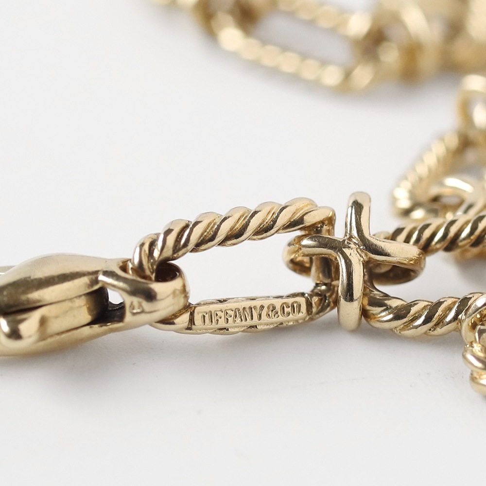 【1980s】TIFFANY&Co. 14k Gold Oval Twist Link Bracelet