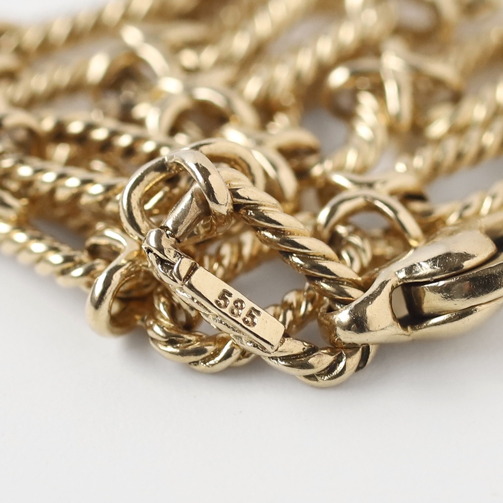 【1980s】TIFFANY&Co. 14k Gold Oval Twist Link Bracelet