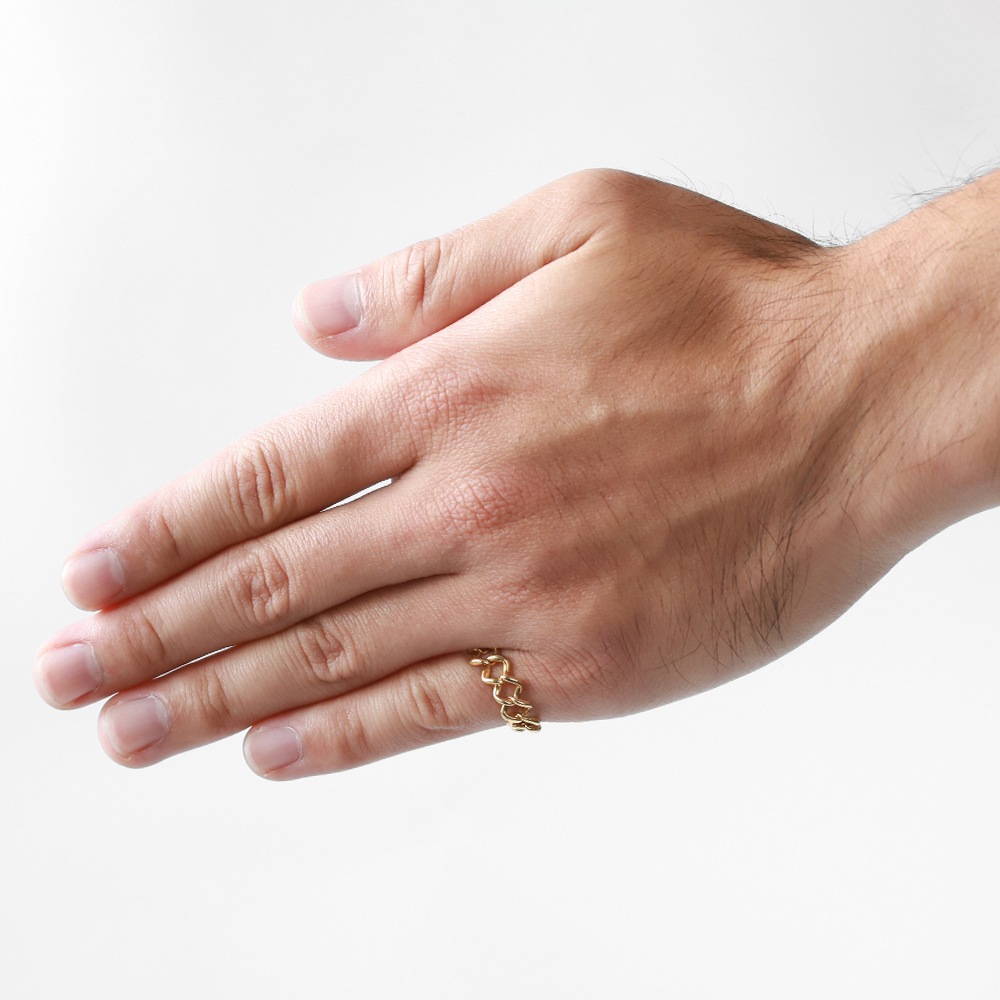 【1990s】TIFFANY&Co. 18k Gold Chain Ring